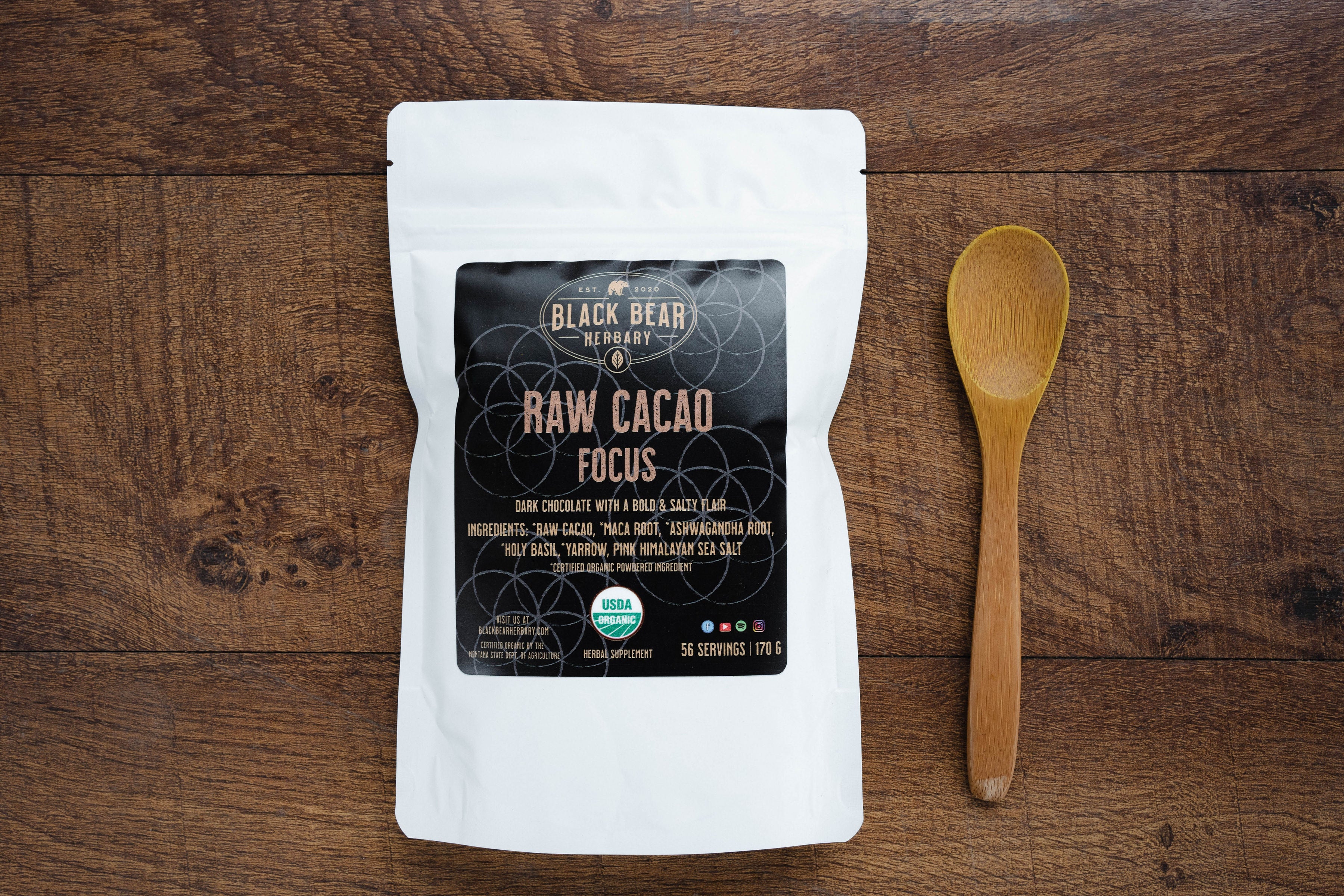 Black　Bear　Cacao　Raw　–　Focus　Herbary